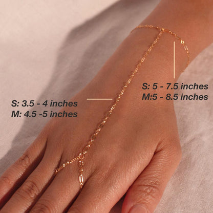 14K gold filled hand chain ring bracelet slave chain rings bracelets best gift for her gold filled bracelet