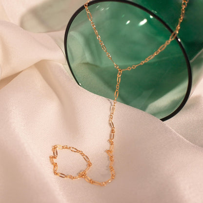 14K gold filled hand chain ring bracelet slave chain rings bracelets best gift for her gold filled bracelet