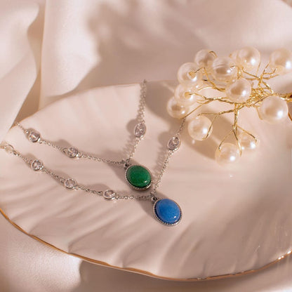 Green Onyx Gemstone Anklet: Something Blue Bridal Ankle Bracelet