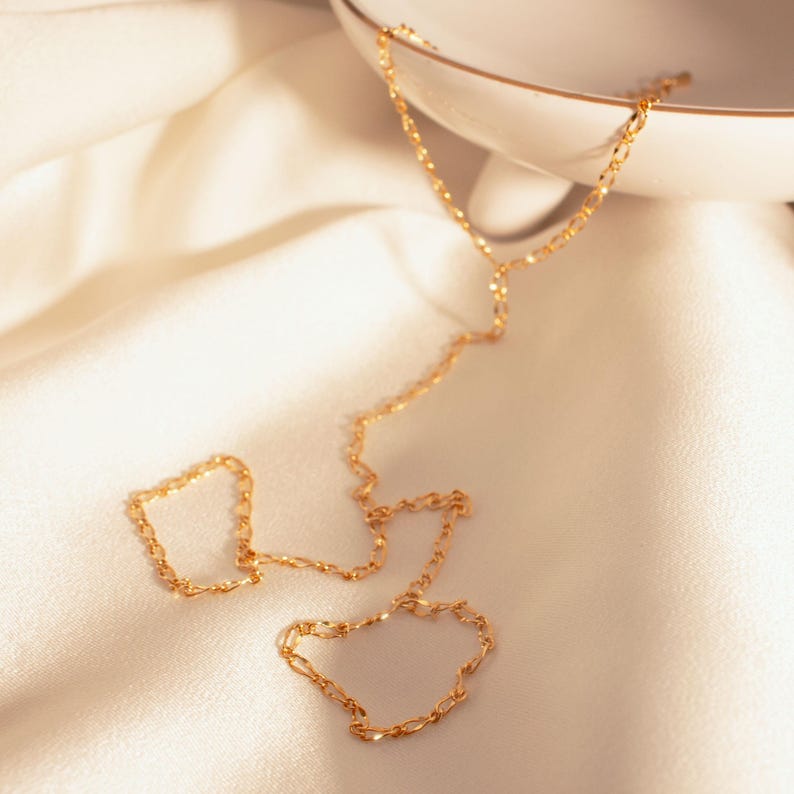 16k Gold Plated Double Ring Chain Bracelet: Party Body Jewelry