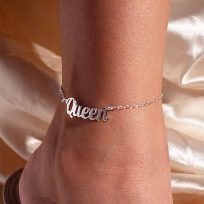 Personalized Name Anklet: Handmade 925 Sterling Silver, Made in USA
