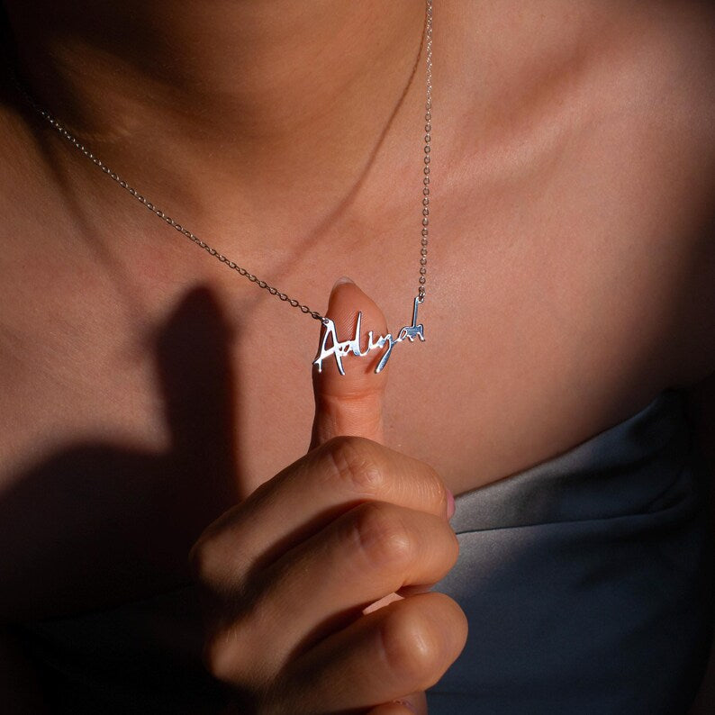 Personalized Sterling Silver Name Necklace - Handmade in USA