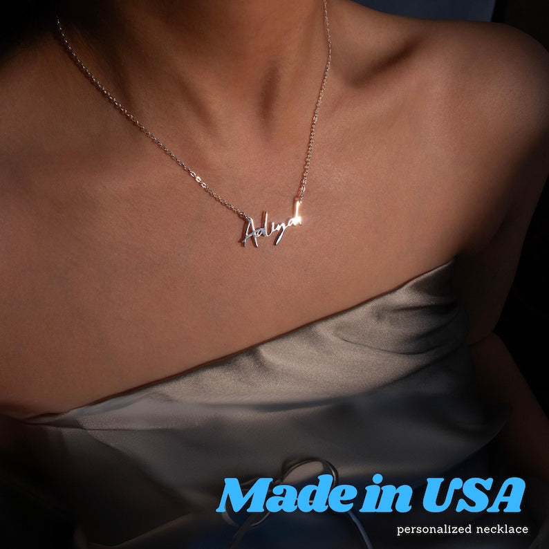 Personalized Sterling Silver Name Necklace - Handmade in USA