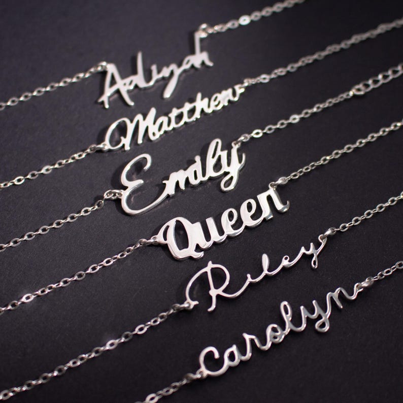 Personalized Sterling Silver Name Necklace - Handmade in USA
