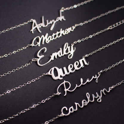 Personalized Sterling Silver Name Necklace - Handmade in USA