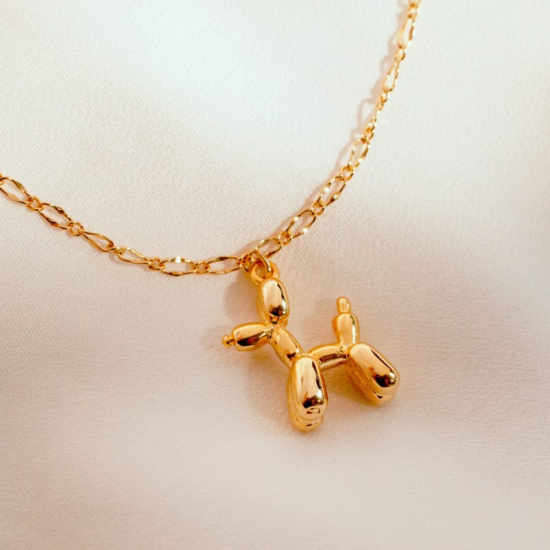 Gold Poodle Anklet: Playful Dog Ankle Bracelet
