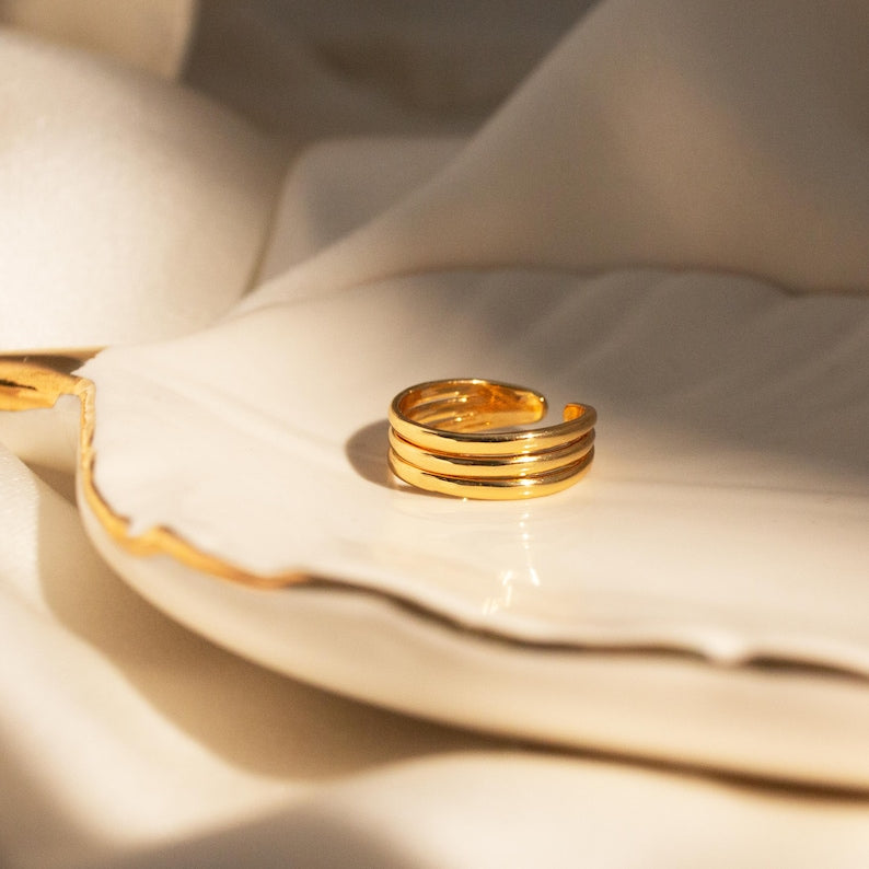 Personalized 18K Gold Plated Toe Ring: Adjustable Summer Jewelry