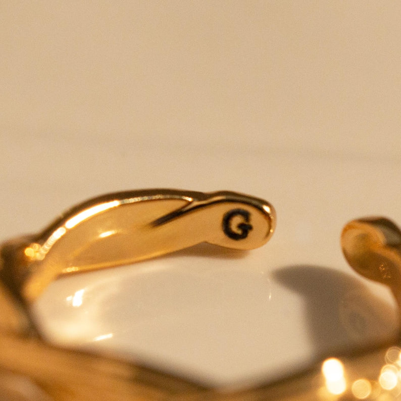 Personalized 18K Gold Plated Toe Ring: Adjustable Summer Jewelry