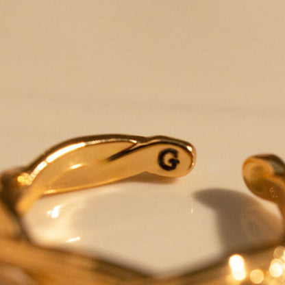 Personalized 18K Gold Plated Toe Ring: Adjustable Summer Jewelry