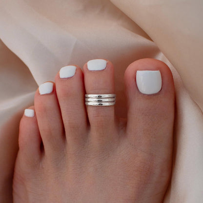 Personalized 18K Gold Plated Toe Ring: Adjustable Summer Jewelry