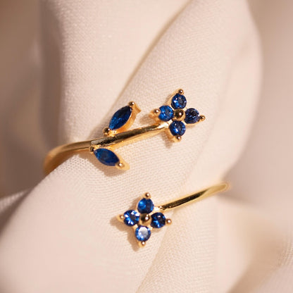 Blue Sapphire 925 Sterling Silver Ring Birth Flower Something Blue Ring for her best gift