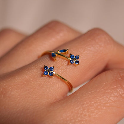 Blue Sapphire 925 Sterling Silver Ring Birth Flower Something Blue Ring for her best gift