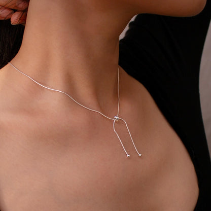 Lariat Necklace 925 Sterling Silver Personalize Gold Necklaces Best gift for her