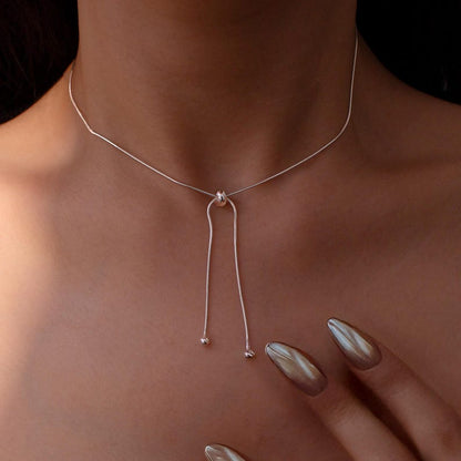 Lariat Necklace 925 Sterling Silver Personalize Gold Necklaces Best gift for her