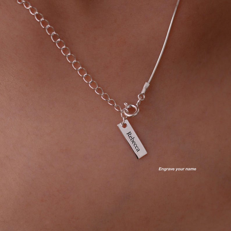 Lariat Necklace 925 Sterling Silver Personalize Gold Necklaces Best gift for her