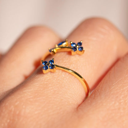 Blue Sapphire 925 Sterling Silver Ring Birth Flower Something Blue Ring for her best gift