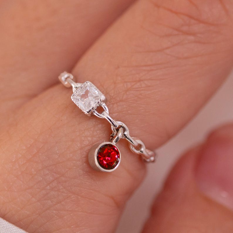 Square Ring 925 Sterling Silver Adjustable Ring - Resizable Best Gift for her