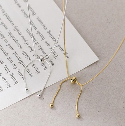 Lariat Necklace 925 Sterling Silver Personalize Gold Necklaces Best gift for her