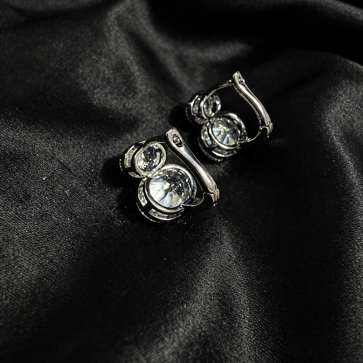 Crystal Duo Drop Stud Earrings