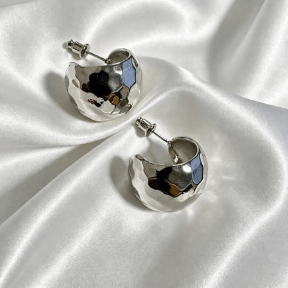 Hammered Dome Stud Earrings