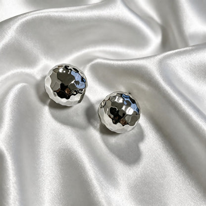 Hammered Dome Stud Earrings