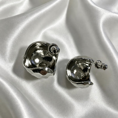 Hammered Dome Stud Earrings