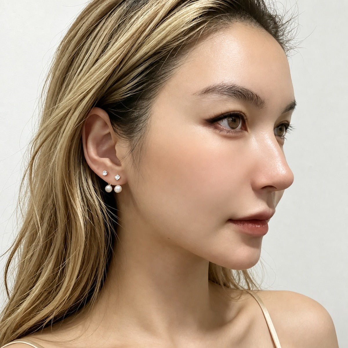 Pearl Drop Crystal Earrings