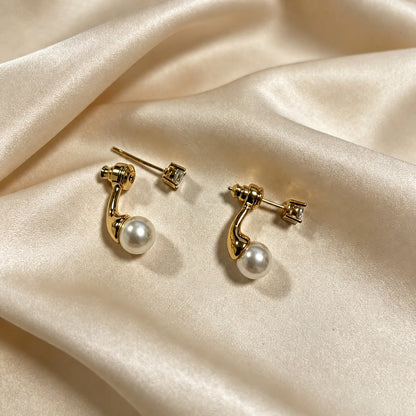 Pearl Drop Crystal Earrings