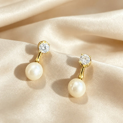Pearl Drop Crystal Earrings