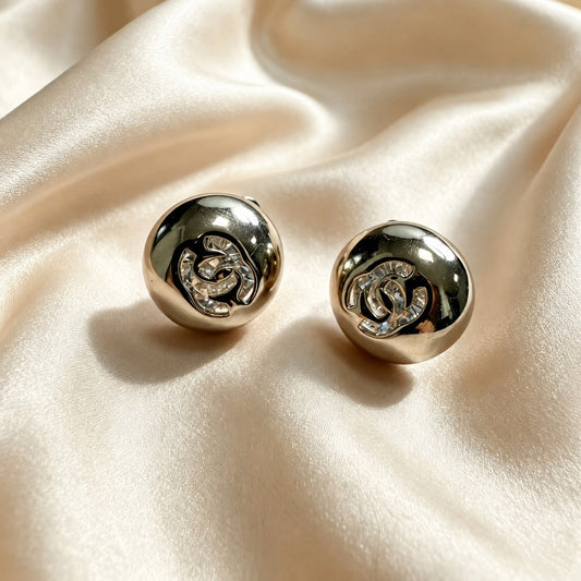 Polished Dome Stud Earrings
