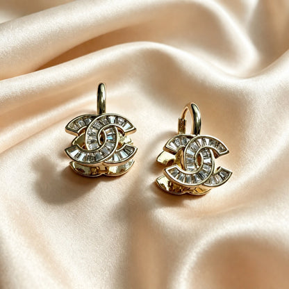 Pavé Interlocking Stud Earrings